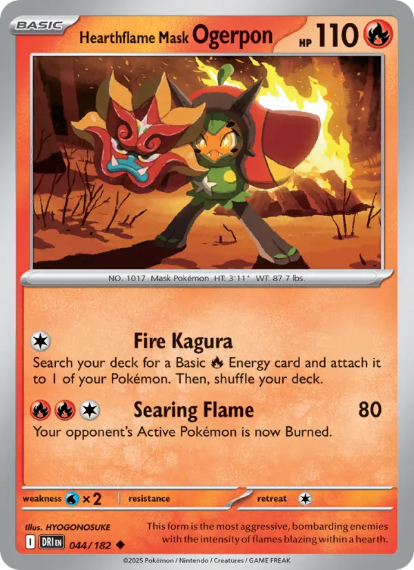 Hearthflame Mask Ogerpon #044 — Destined Rivals