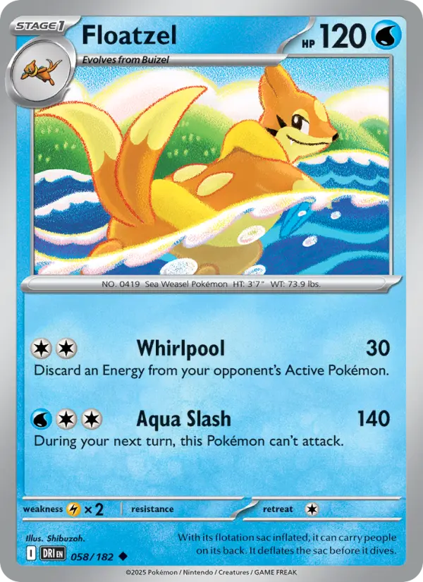Floatzel #058 — Destined Rivals