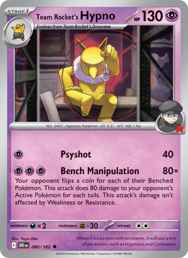 Team Rocket's Hypno #080 — Destined Rivals