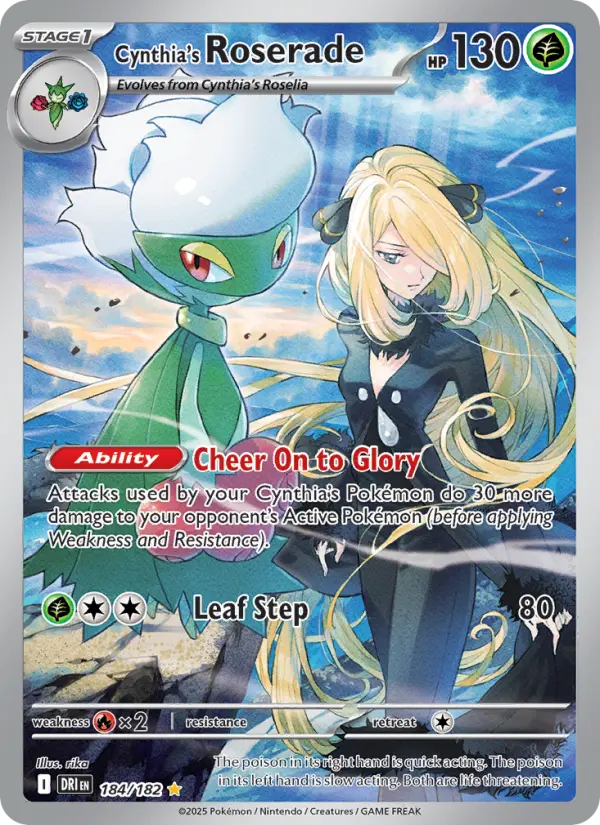 Cynthia's Roserade #184 — Destined Rivals