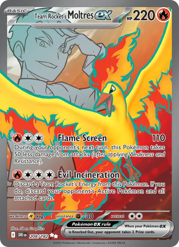 Team Rocket's Moltres ex #208 — Destined Rivals