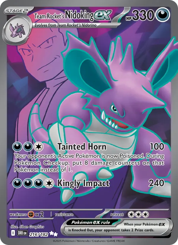 Team Rocket's Nidoking ex #216 — Destined Rivals