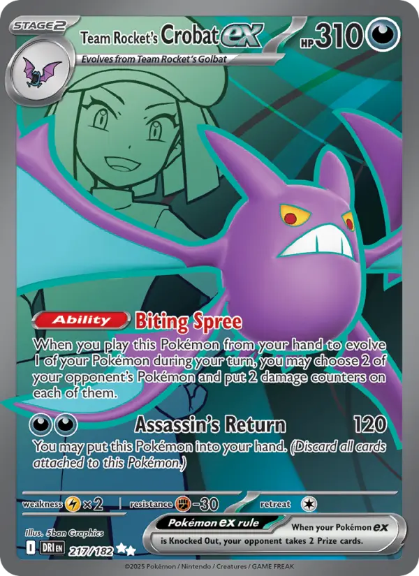 Team Rocket's Crobat ex #217 — Destined Rivals