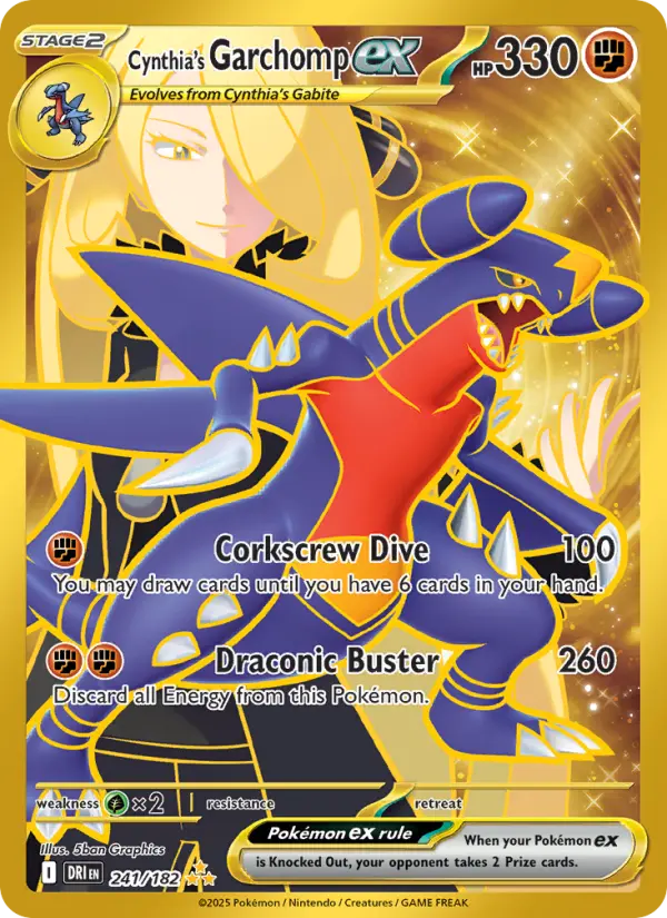 Cynthia's Garchomp ex #241 — Destined Rivals