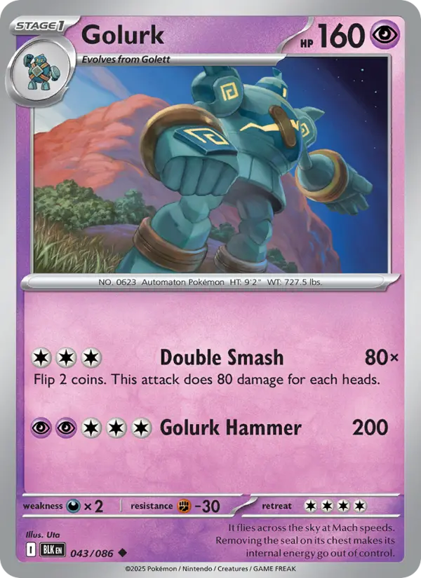 Golurk #043 — Black Bolt