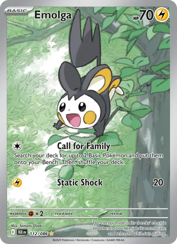Emolga #112 — Black Bolt