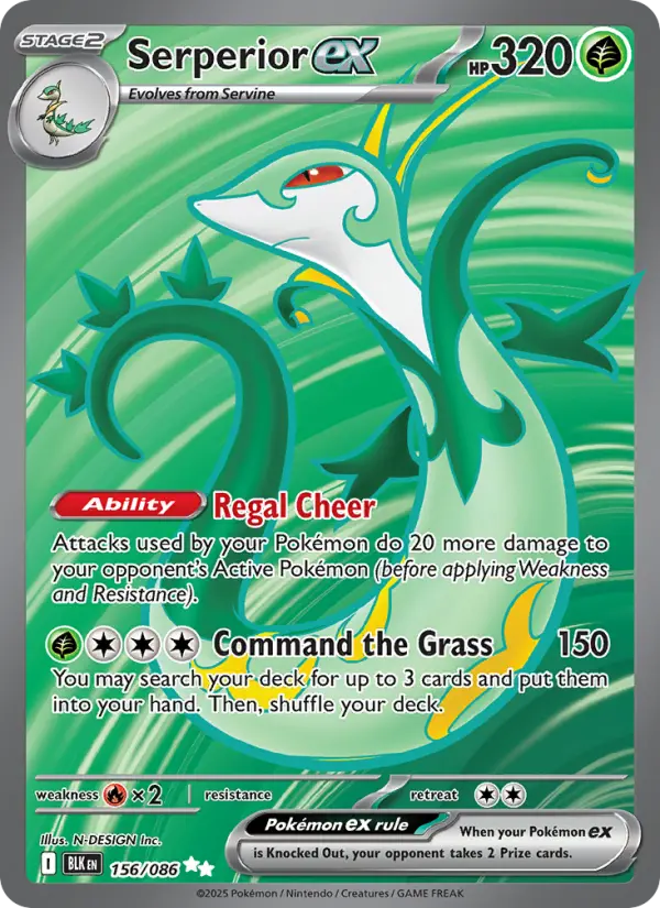 Serperior ex #156 — Black Bolt