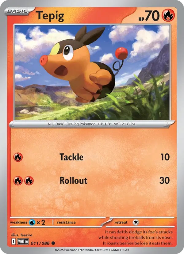 Tepig #011 — White Flare
