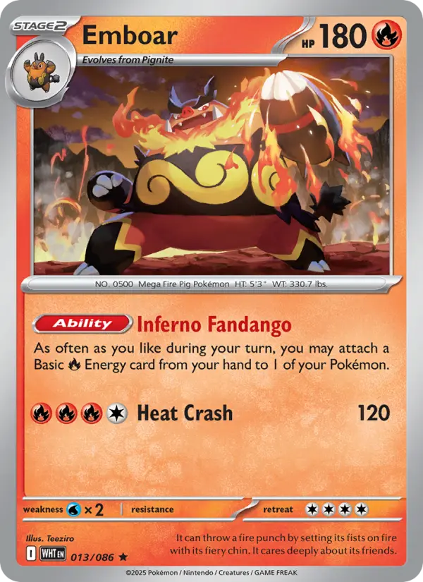 Emboar #013 — White Flare