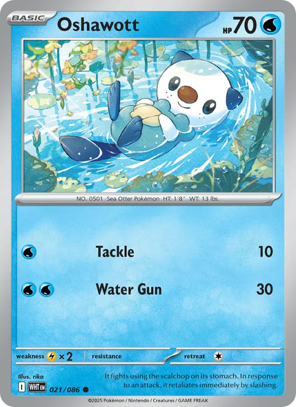 Oshawott #021 — White Flare