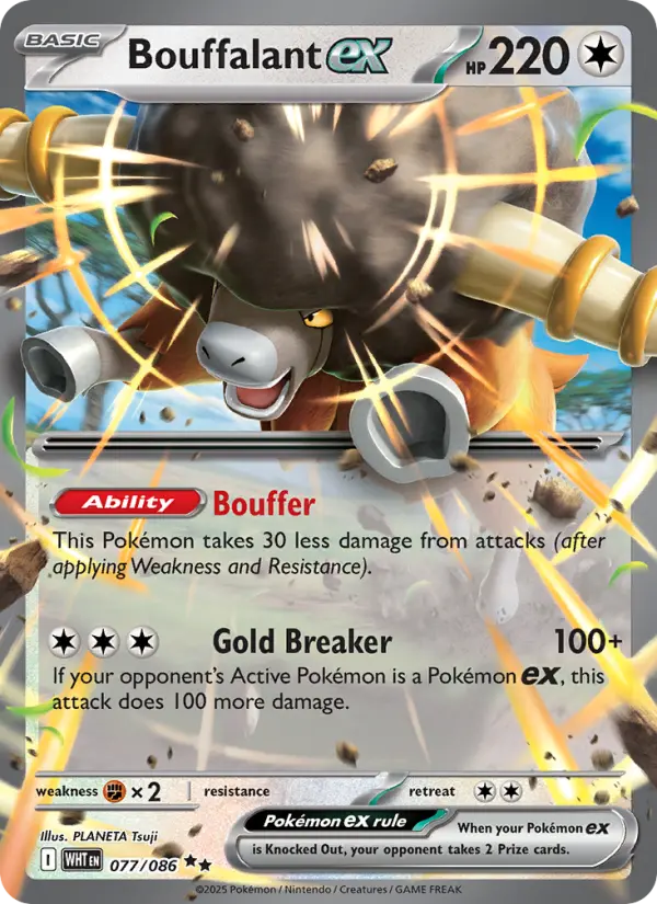 Bouffalant ex #077 — White Flare