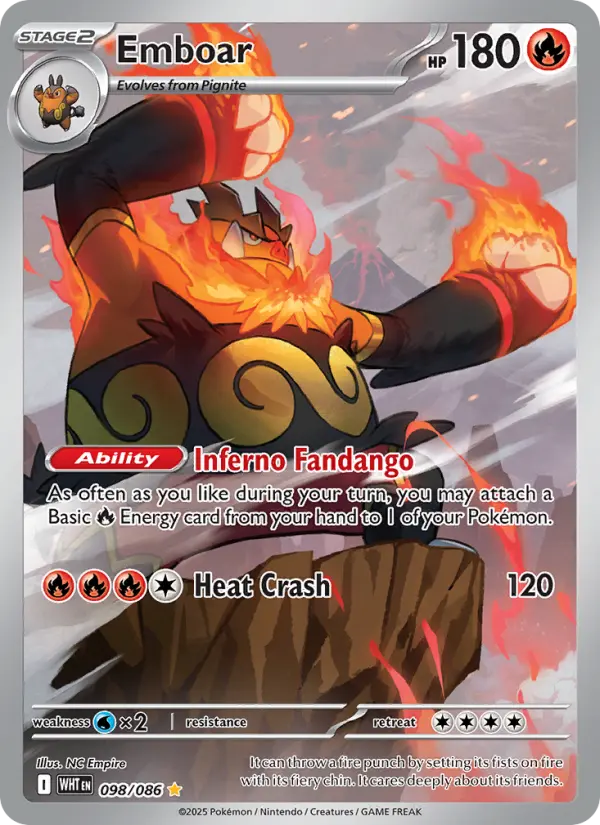 Emboar #098 — White Flare