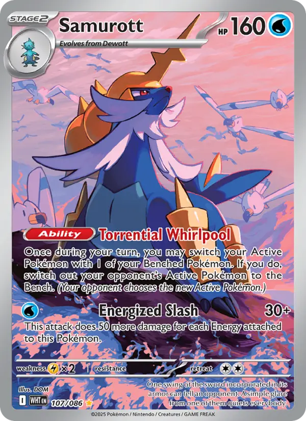 Samurott #107 — White Flare