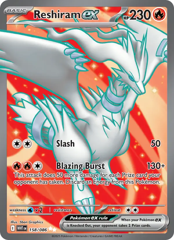 Reshiram ex #158 — White Flare