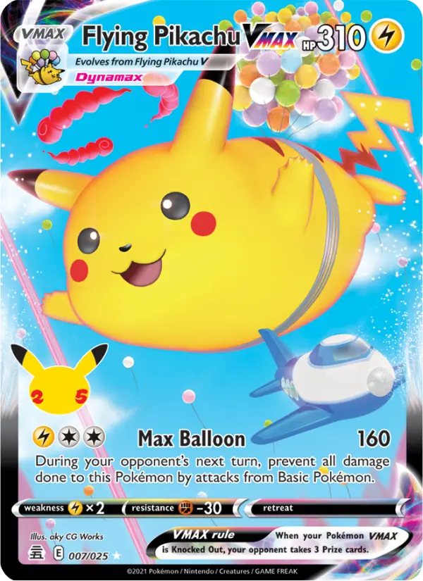Flying Pikachu VMAX #7 — Celebrations