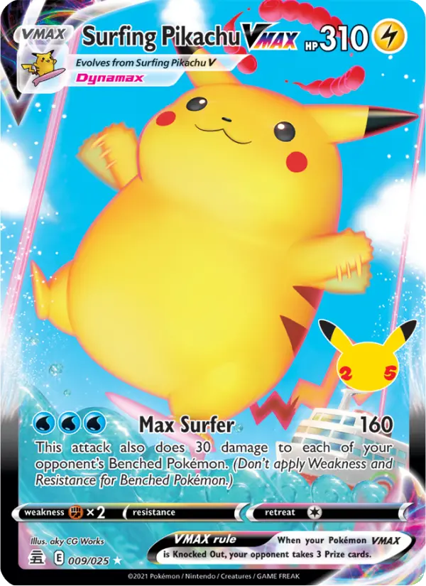 Surfing Pikachu VMAX #9 — Celebrations