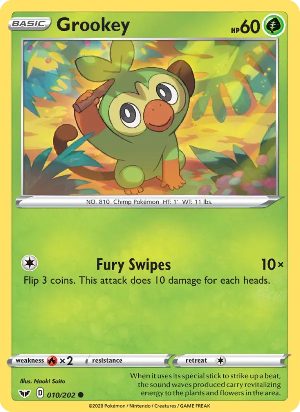 Grookey #10 — Sword & Shield