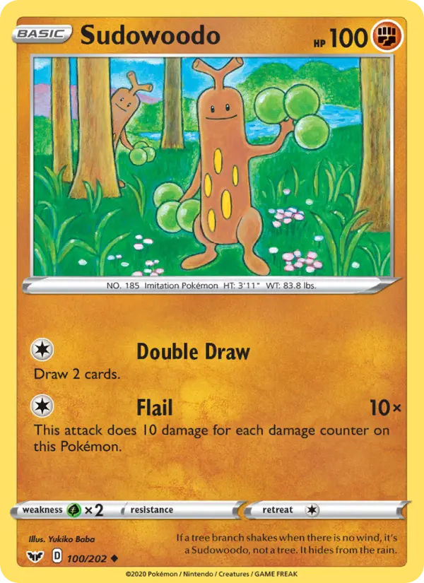 Sudowoodo #100 — Sword & Shield