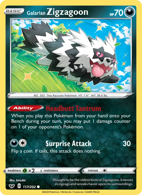Galarian Zigzagoon #117 — Sword & Shield