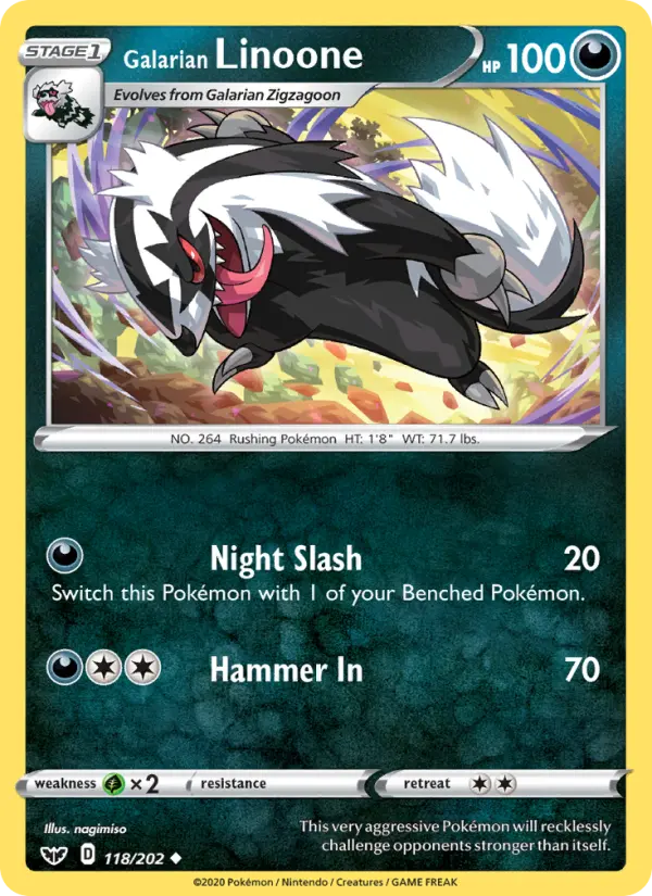 Galarian Linoone #118 — Sword & Shield