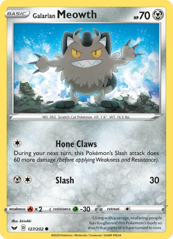 Galarian Meowth #127 — Sword & Shield