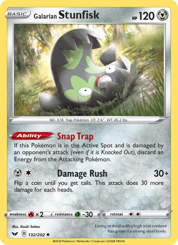 Galarian Stunfisk #132 — Sword & Shield