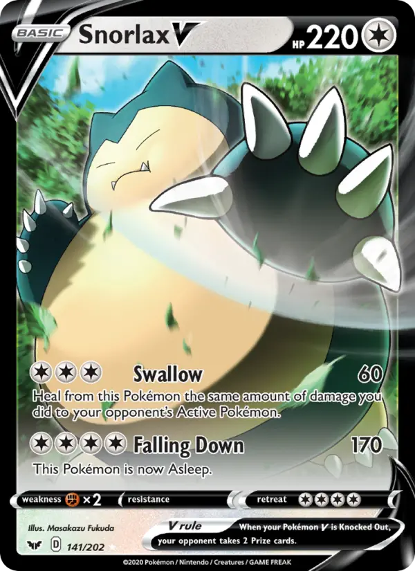 Snorlax V #141 — Sword & Shield