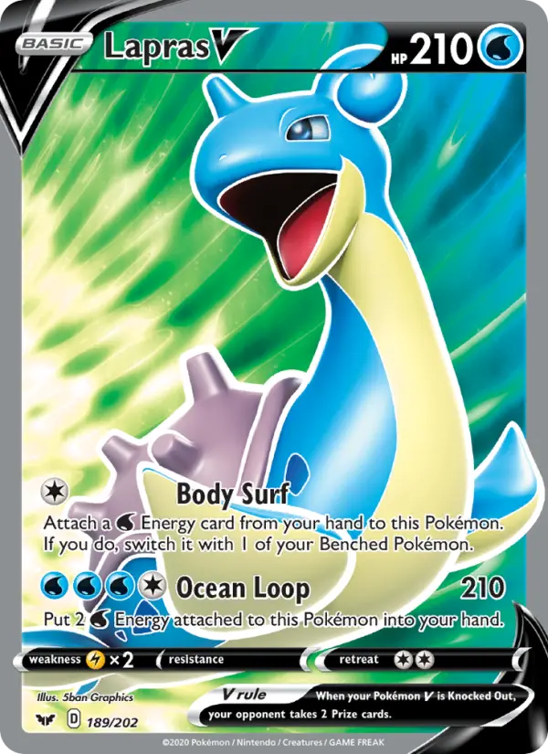 Lapras V #189 — Sword & Shield