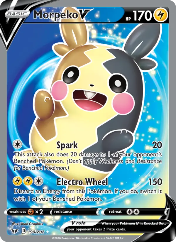 Morpeko V #190 — Sword & Shield