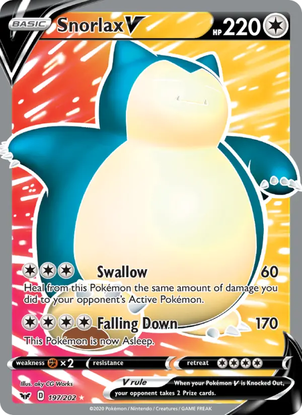 Snorlax V #197 — Sword & Shield