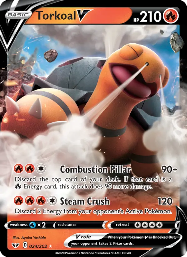 Torkoal V #24 — Sword & Shield