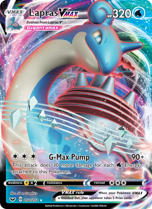 Lapras VMAX #50 — Sword & Shield