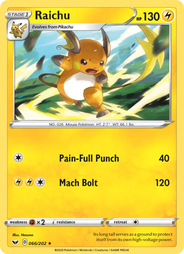 Raichu #66 — Sword & Shield
