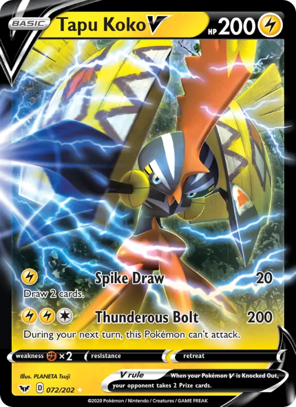 Tapu Koko V #72 — Sword & Shield