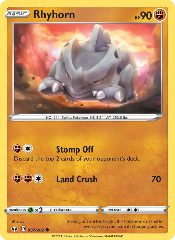 Rhyhorn #97 — Sword & Shield