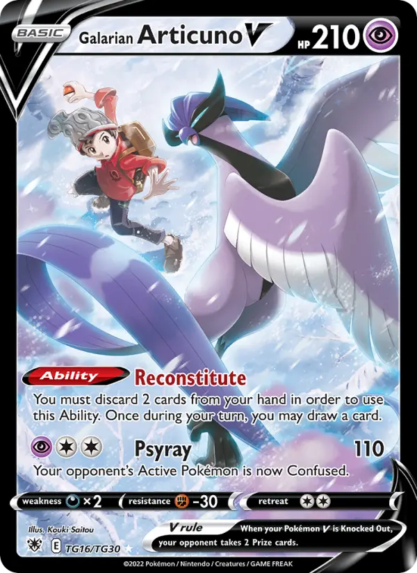 Galarian Articuno V #TG16 — Astral Radiance