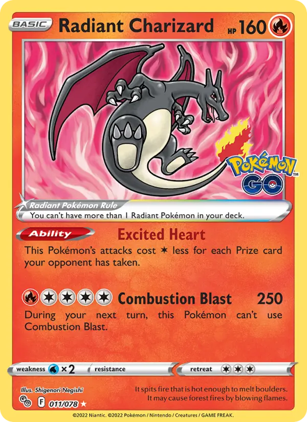 Radiant Charizard #011 — Pokémon GO