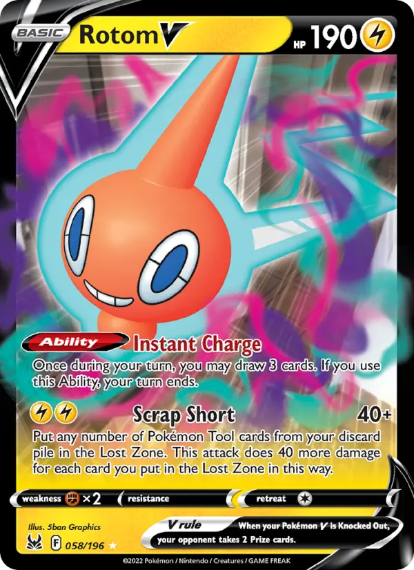 Rotom V #058 — Lost Origin