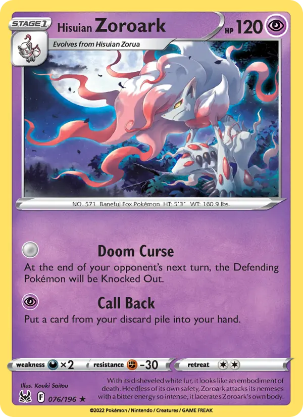 Hisuian Zoroark #076 — Lost Origin