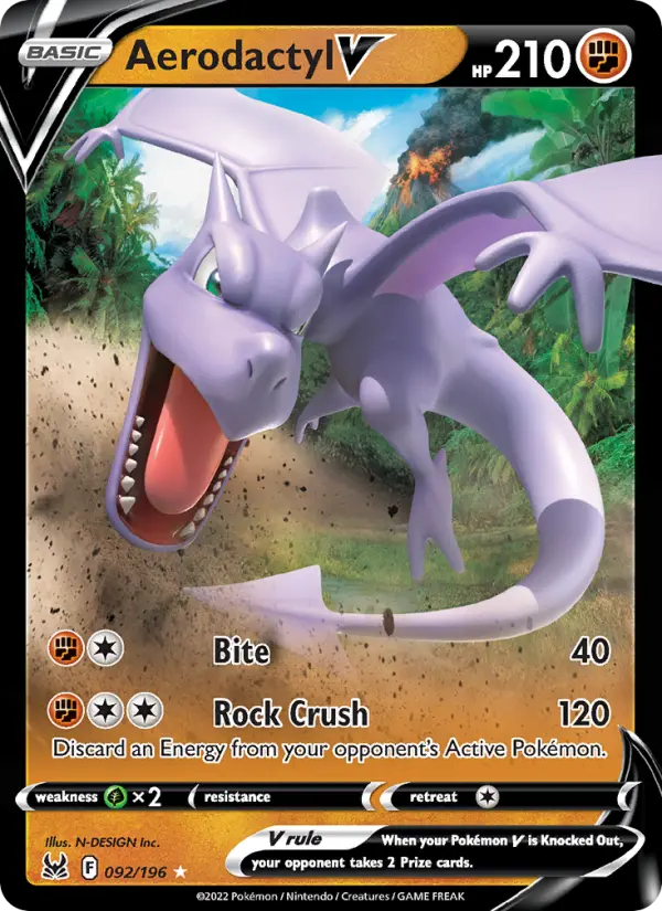 Aerodactyl V #092 — Lost Origin