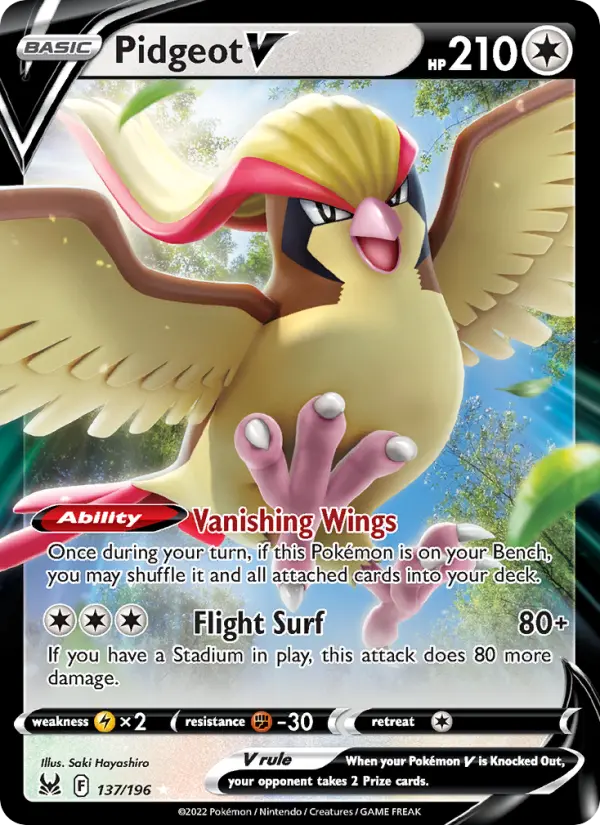 Pidgeot V #137 — Lost Origin