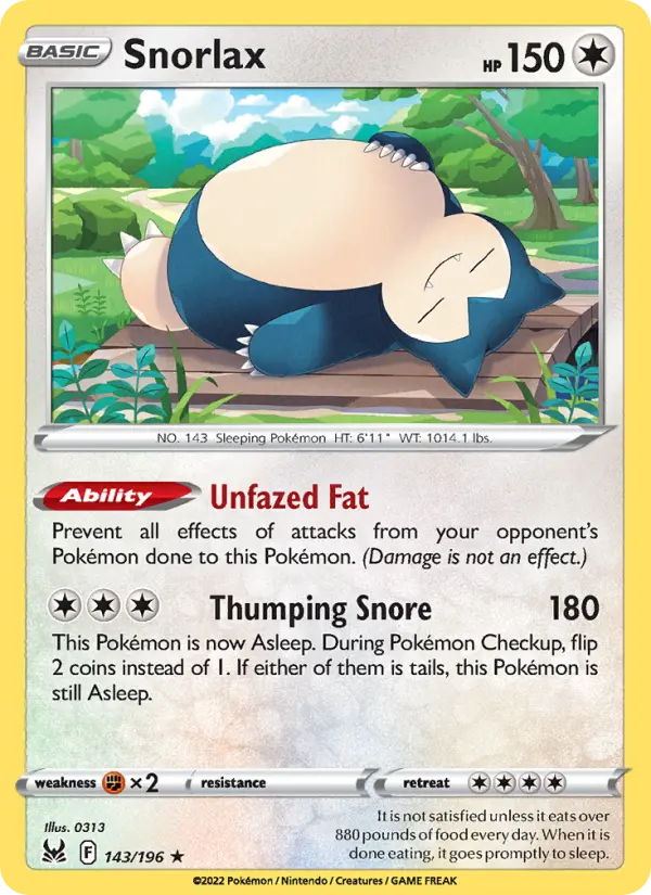 Snorlax #143 — Lost Origin