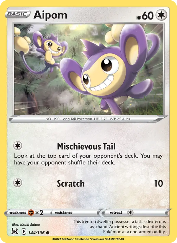Aipom #144 — Lost Origin