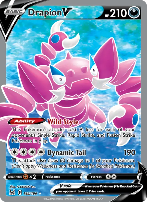 Drapion V #182 — Lost Origin