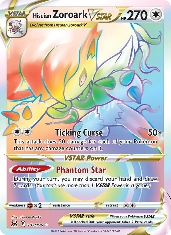 Hisuian Zoroark VSTAR #203 — Lost Origin