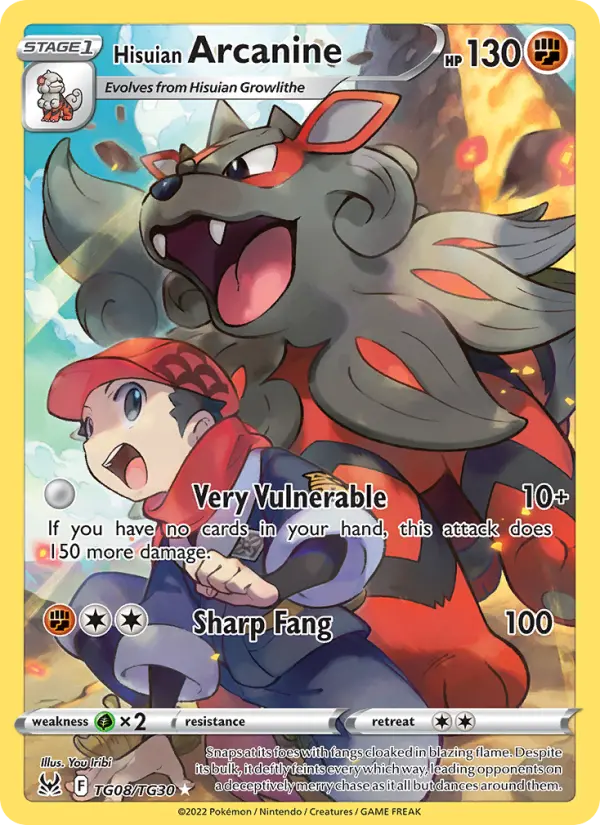 Hisuian Arcanine #TG08 — Lost Origin