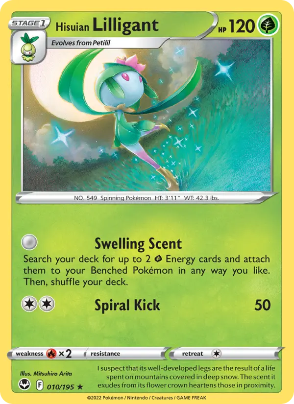 Hisuian Lilligant #010 — Silver Tempest