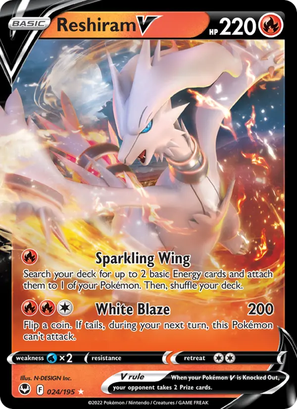 Reshiram V #024 — Silver Tempest