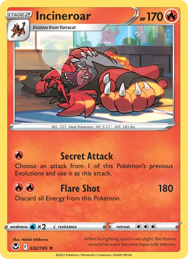 Incineroar #032 — Silver Tempest