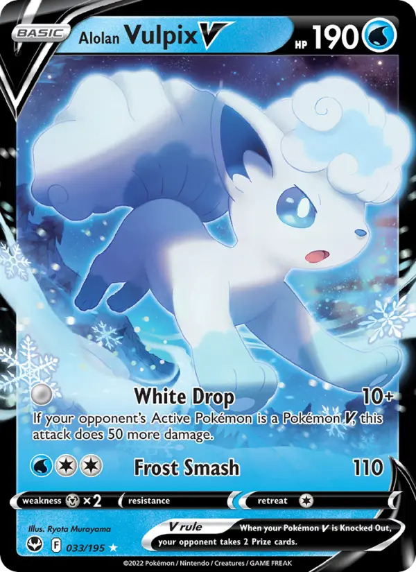 Alolan Vulpix V #033 — Silver Tempest